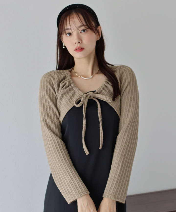 【SALE】フロントリボンボレロ
