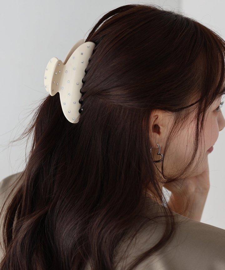 ビジュ付バンスヘアクリップ