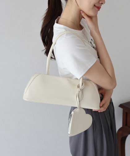 【SALE】ハートポーチ付きフルートショルダーバッグ
